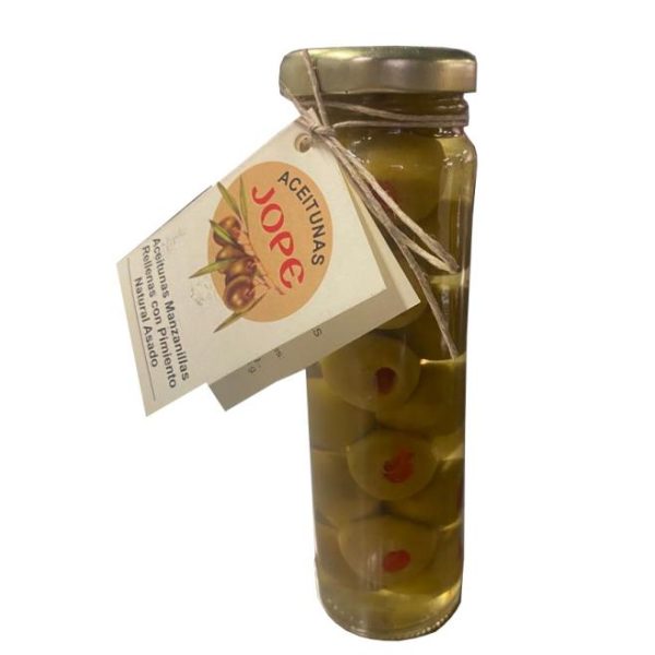 Aceitunas rellenas de pimiento natural asado