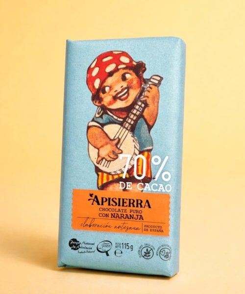 Tableta chocolate naranja 115gr
